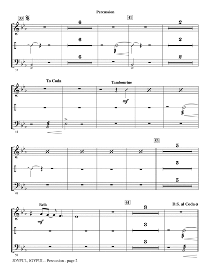 Joyful, Joyful - Percussion Choir scores gallery preview page 2