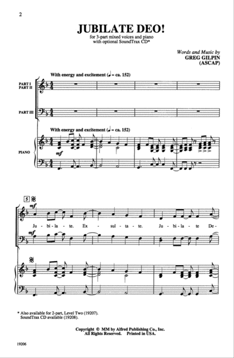 Jubilate Deo! Choir scores gallery preview page 1