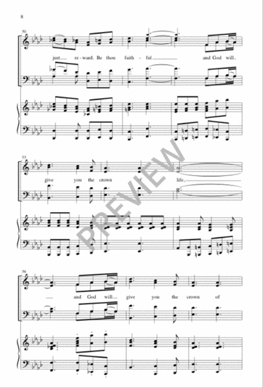 Faithful over a Few Things 4-Part scores gallery preview page 9
