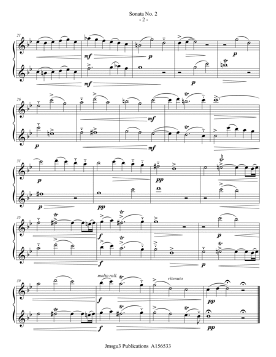 Loeillet: Sonata No. 2 for Oboe d’Amore Duo Loeillet: Sonata No. 2 for Oboe d’Amore Duo Woodwind Duet scores gallery preview page 2