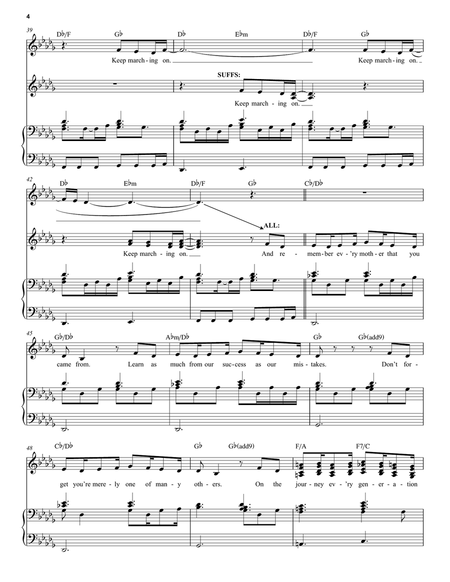 Keep Marching (from Suffs) Voice scores gallery preview page 4