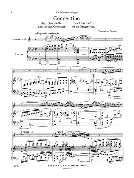 Concertino Op 48 - Clarinet