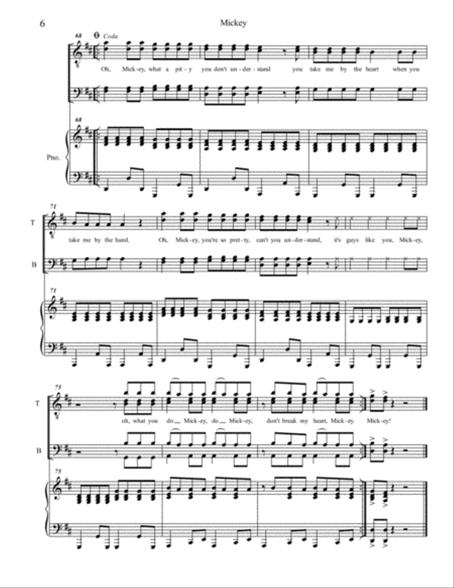 Mickey Mickey TTBB scores gallery preview page 6