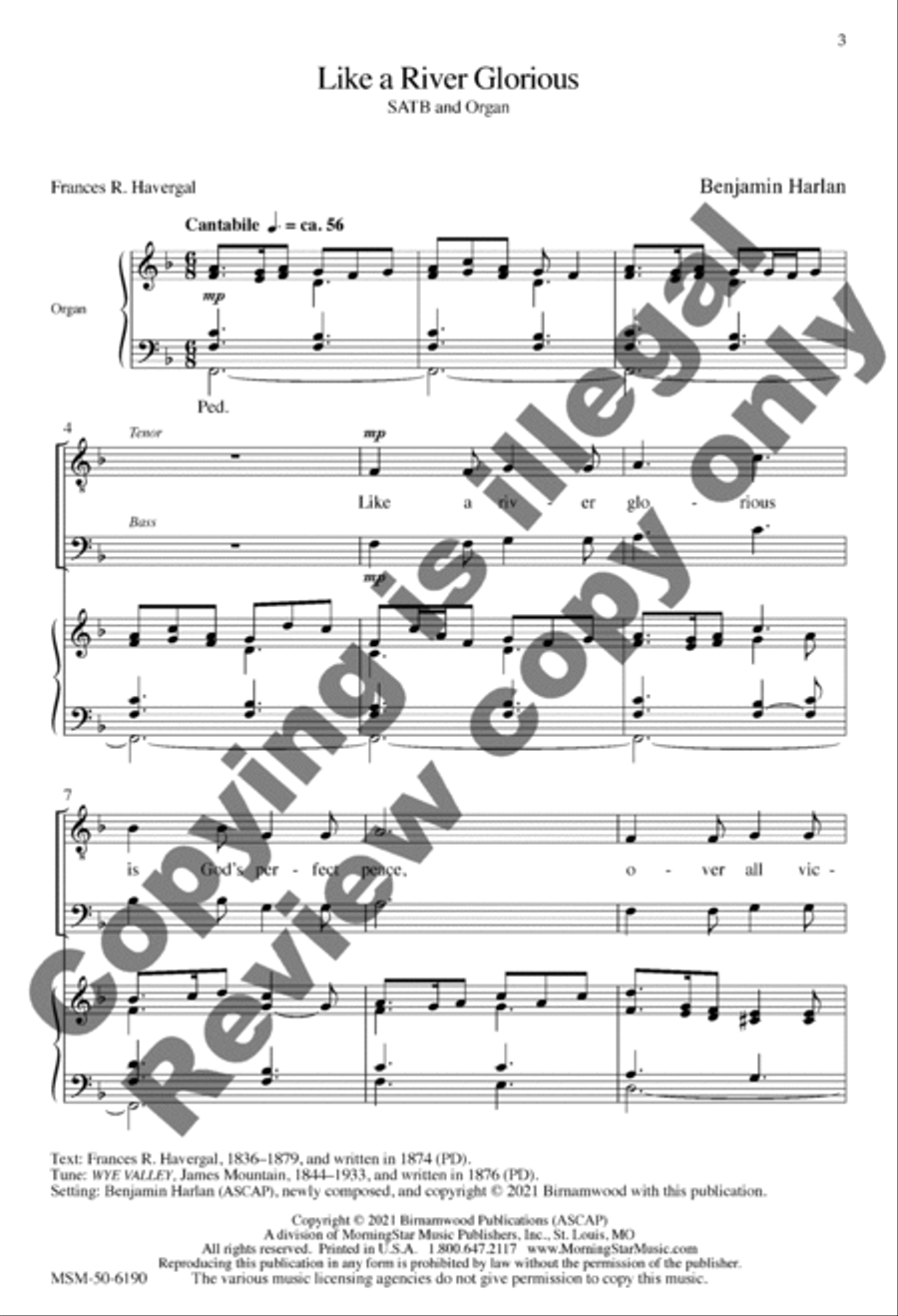Like a River Glorious Like a River Glorious 4-Part scores gallery preview page 2
