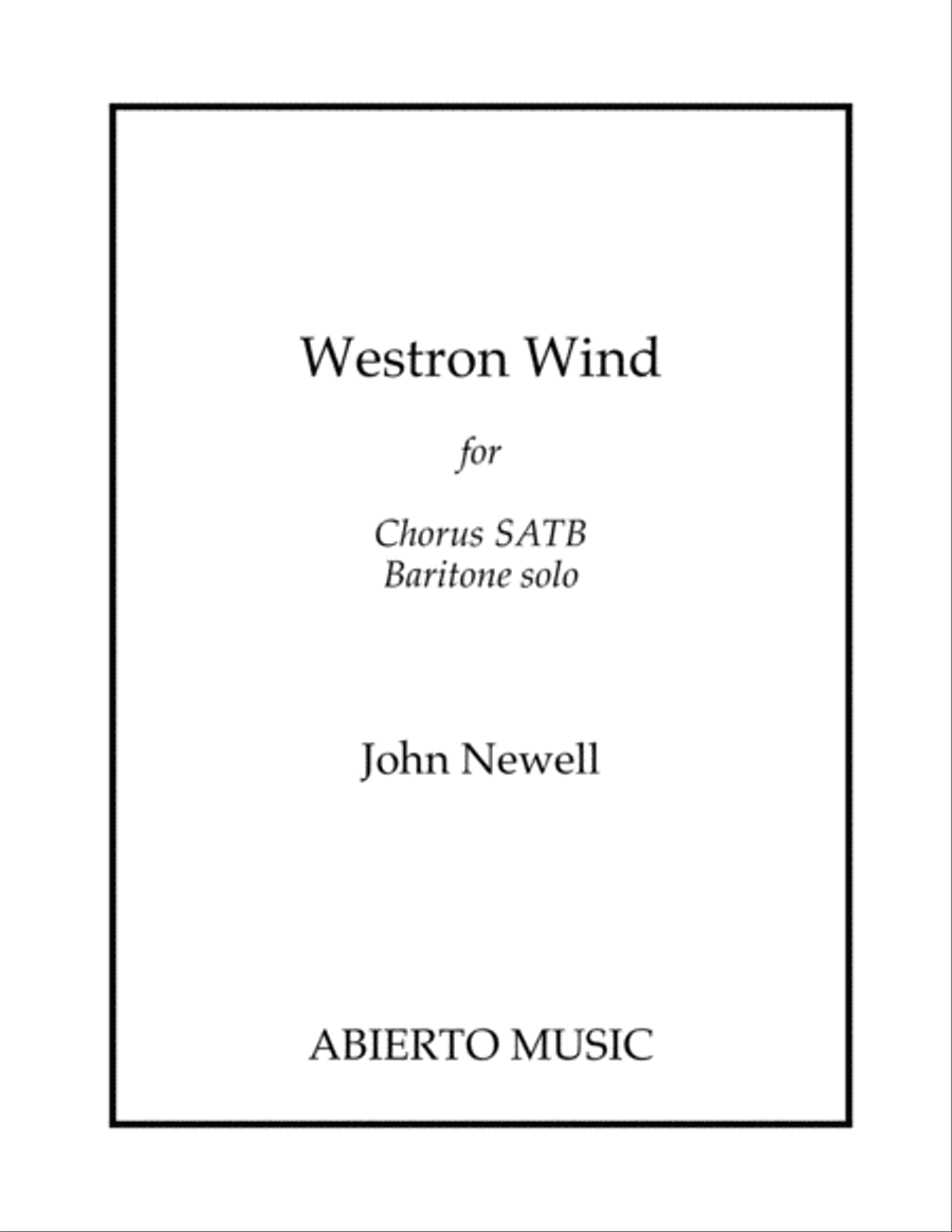 Westron Wind Westron Wind 4-Part scores gallery preview page 1