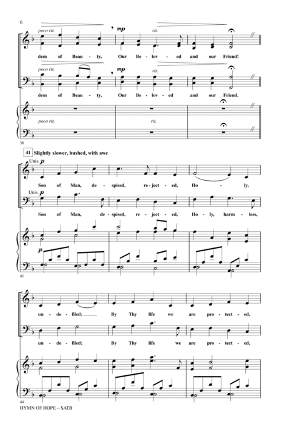 Hymn Of Hope 4-Part scores gallery preview page 5
