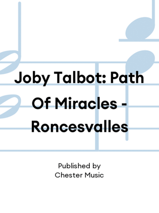 Book cover for Joby Talbot: Path Of Miracles - Roncesvalles