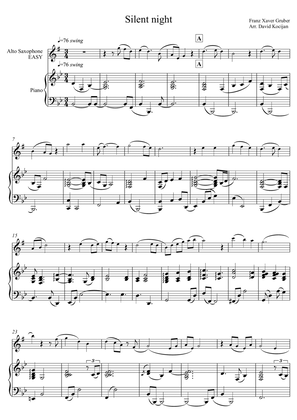 Silent night - EASY (alto sax & piano)