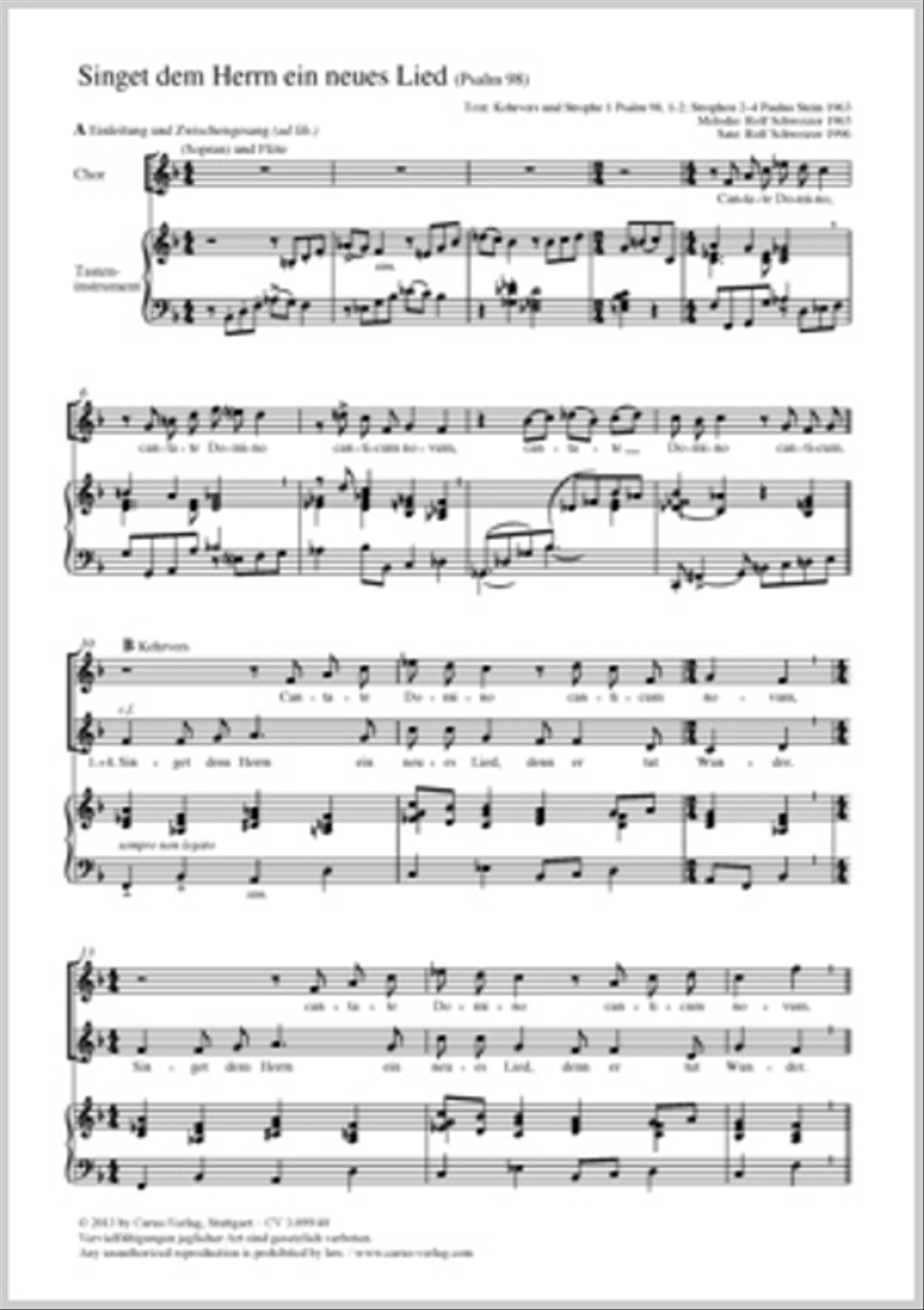 Sing to the Lord a new song