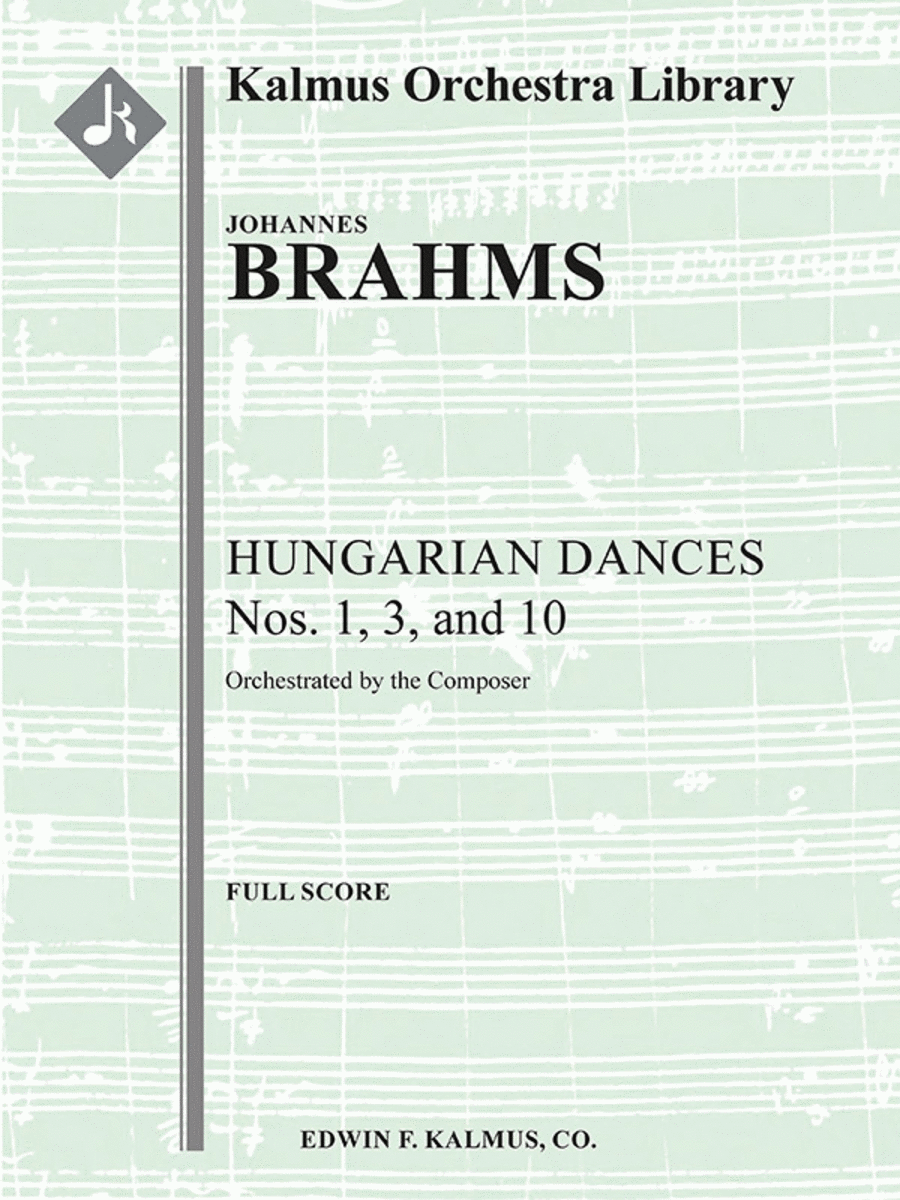 Hungarian Dances Nos. 1, 3 and 10 [composer's orchestration] Chamber Orchestra scores gallery preview page 1