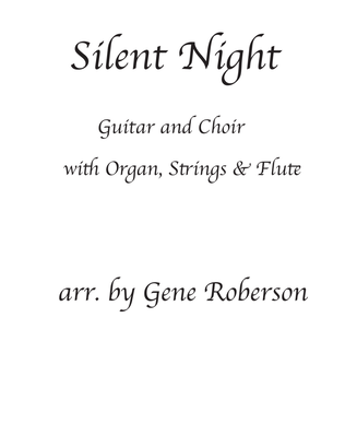Silent Night with Guitar Flute and Organ SATB