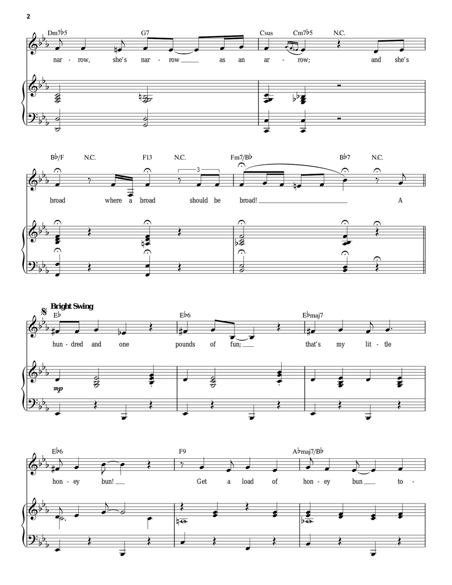 Honey Bun Honey Bun Piano, Vocal scores gallery preview page 2