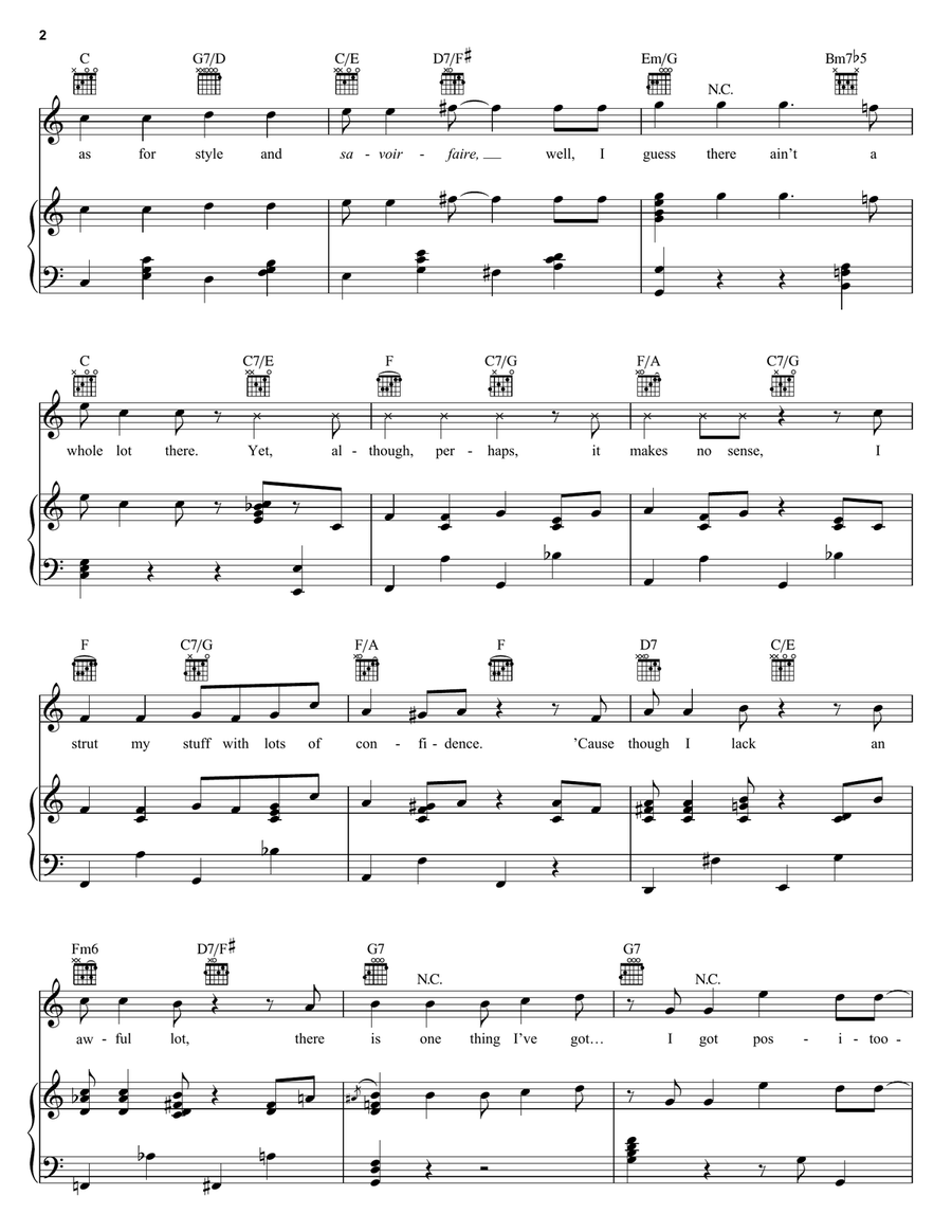 Positoovity (from The Little Mermaid: A Broadway Musical) Piano, Vocal, Guitar scores gallery preview page 2