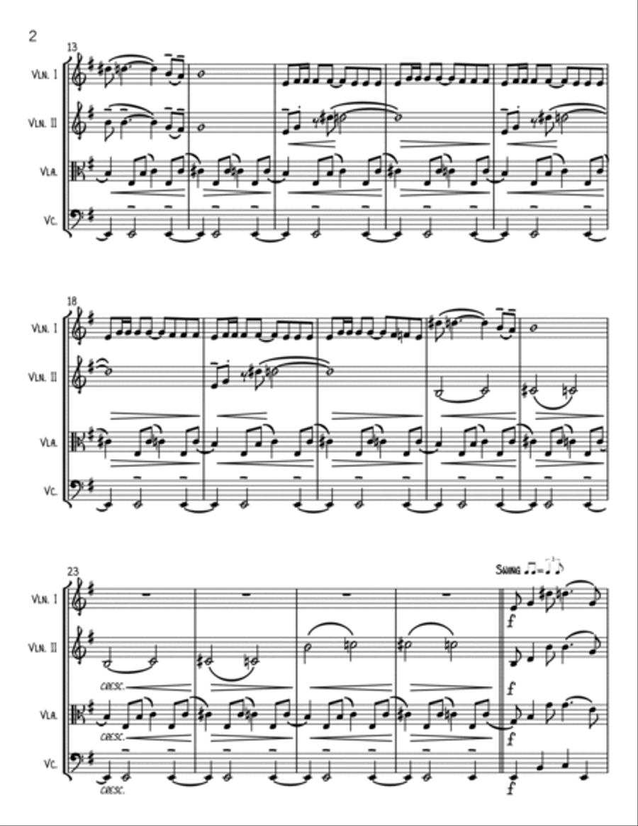 James Bond Theme String Quartet scores gallery preview page 2