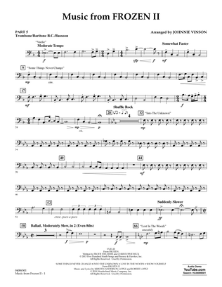 Music from Disney's Frozen 2 (arr. Johnnie Vinson) - Pt.5 - Trombone/Bar. B.C./Bsn.