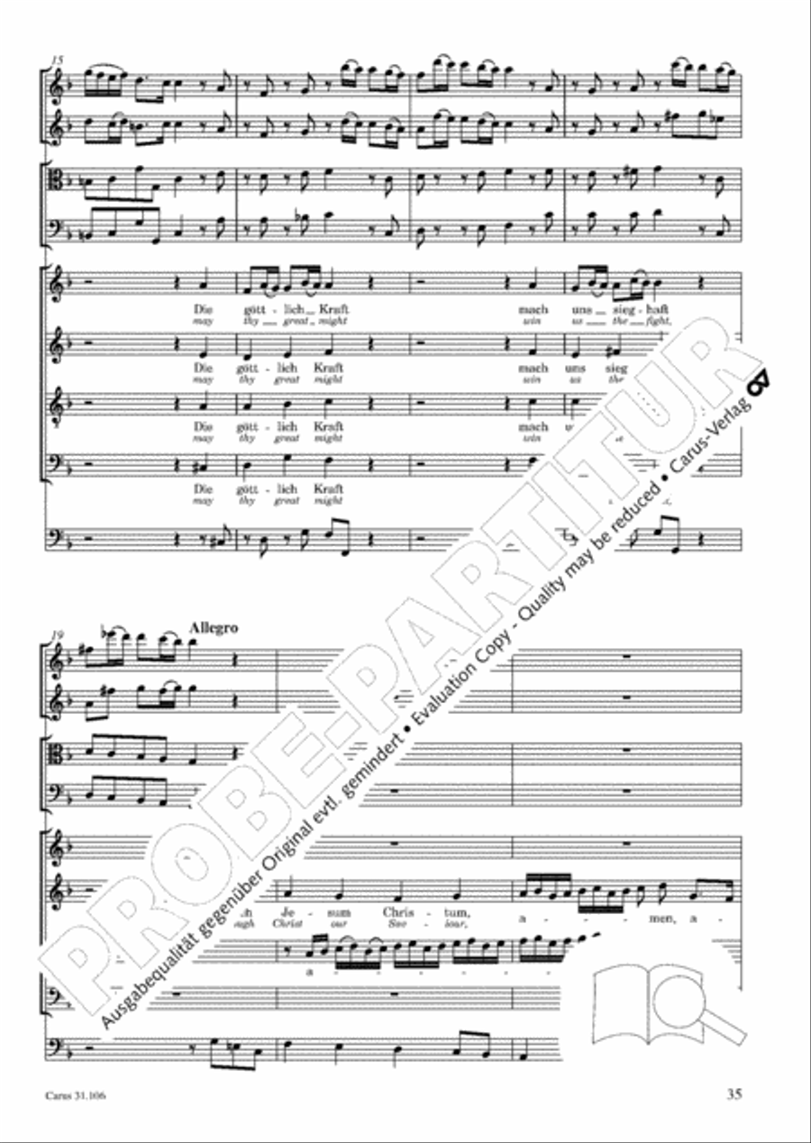 God's own time is the time appointed (Gottes Zeit ist die allerbeste Zeit) 4-Part scores gallery preview page 36