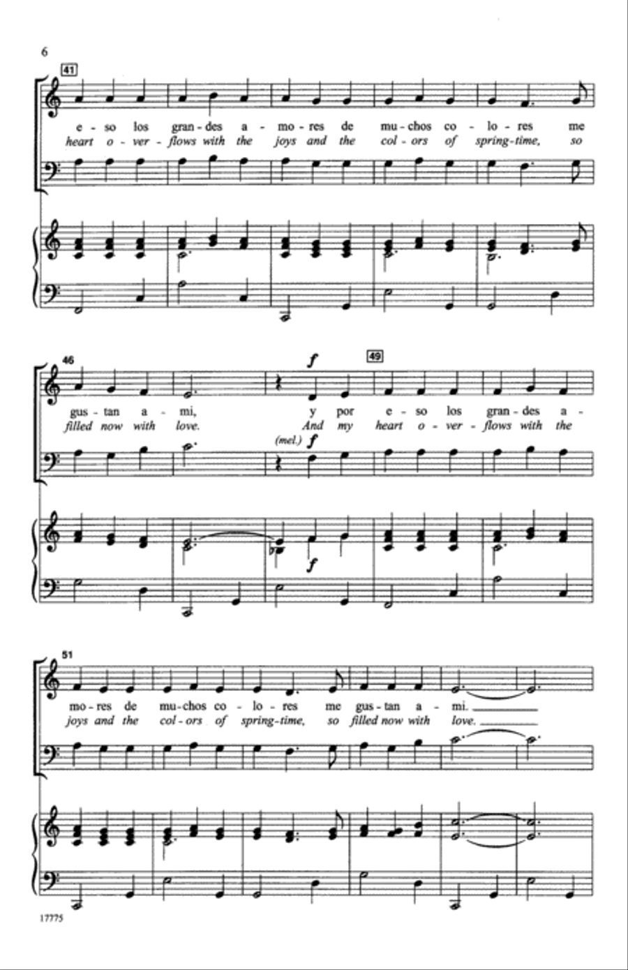 De Colores (All the Colors) Choir scores gallery preview page 5