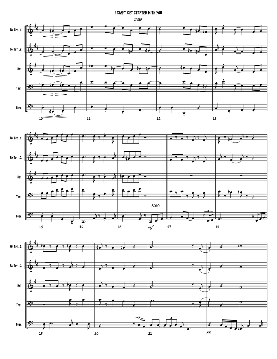 I Can't Get Started I Can't Get Started Brass Quintet scores gallery preview page 4