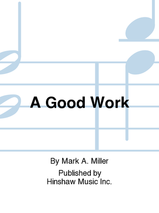 Book cover for A Good Work