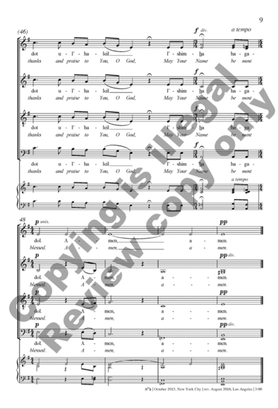 Ravta et rivam (You Fought Their Battles) 4-Part scores gallery preview page 9