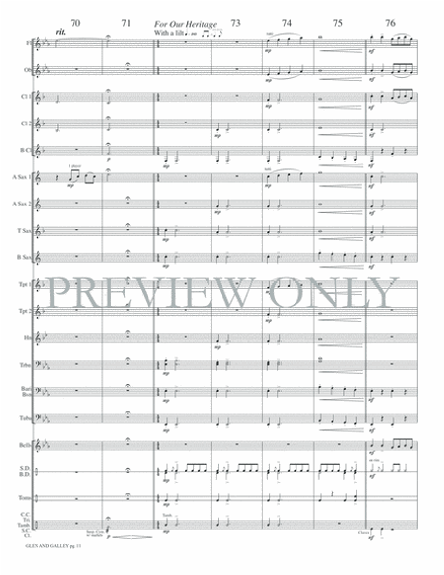 Glen and Galley Glen and Galley Concert Band scores gallery preview page 14