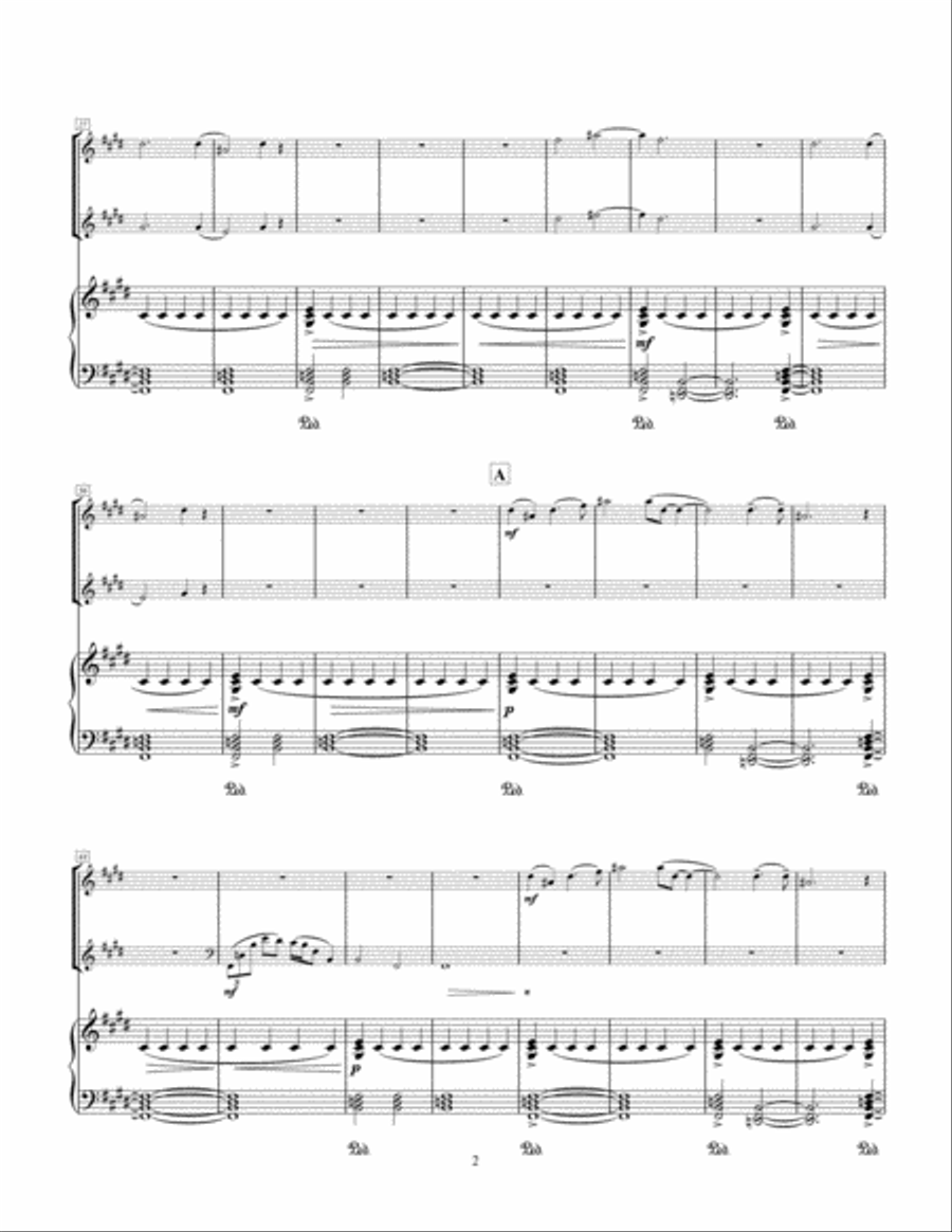 The Sundials: III; Tempus Fugit Velut Umbra (Time flees like a shadow) Piano Trio scores gallery preview page 2