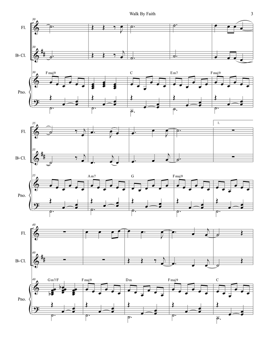 Walk By Faith Walk By Faith Woodwind Duet scores gallery preview page 3