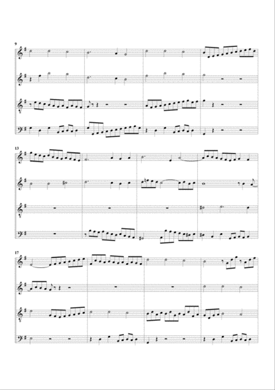 In dir ist Freude, BWV 615 from Orgelbuechlein (arrangement for 4 recorders) Recorder scores gallery preview page 2