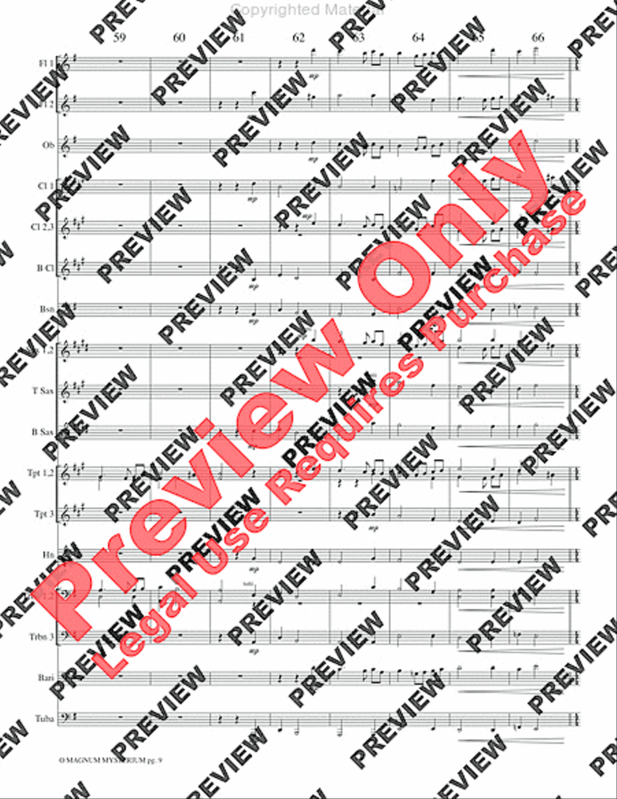 O Magnum Mysterium Concert Band scores gallery preview page 12
