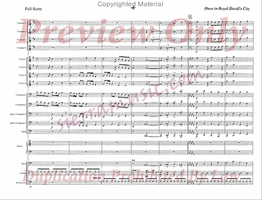 Once In Royal David's City Jazz Ensemble scores gallery preview page 5