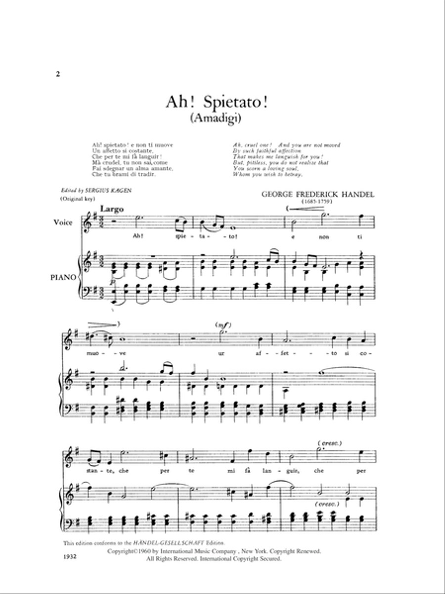 Ah, Spietato (Amadigi) - High High Voice scores gallery preview page 2