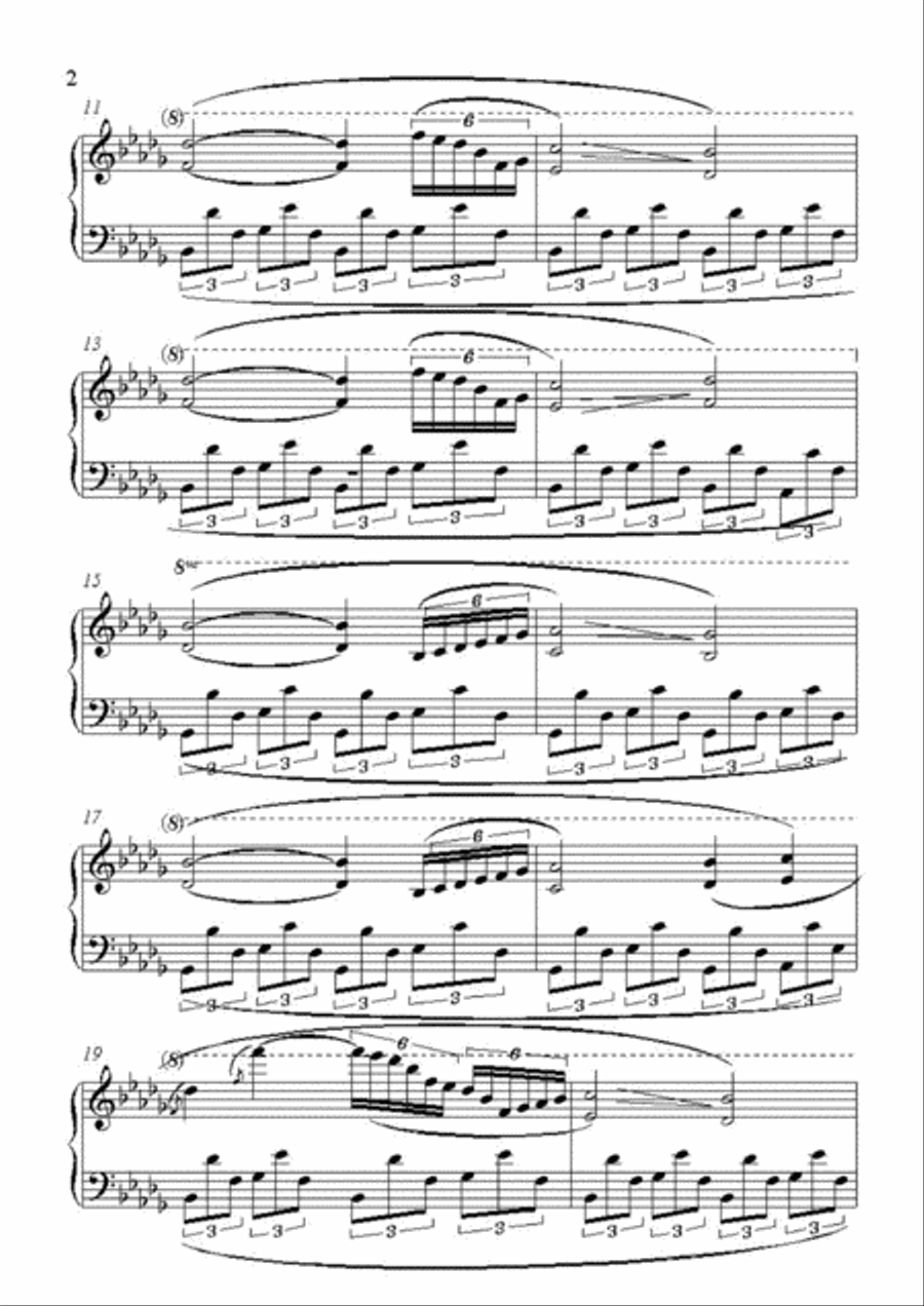 Notturno n.1 in b flat min. Piano Solo scores gallery preview page 2