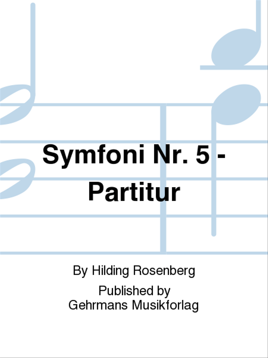 Symfoni Nr. 5 - Partitur Choir scores gallery preview page 1