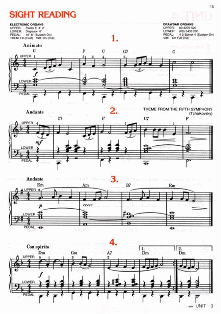 Musicianship For The Older Beginner Organist, 2 Organ scores gallery preview page 2