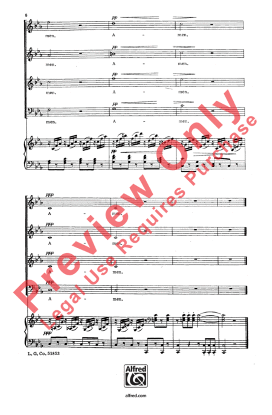 Lacrymosa 4-Part scores gallery preview page 8
