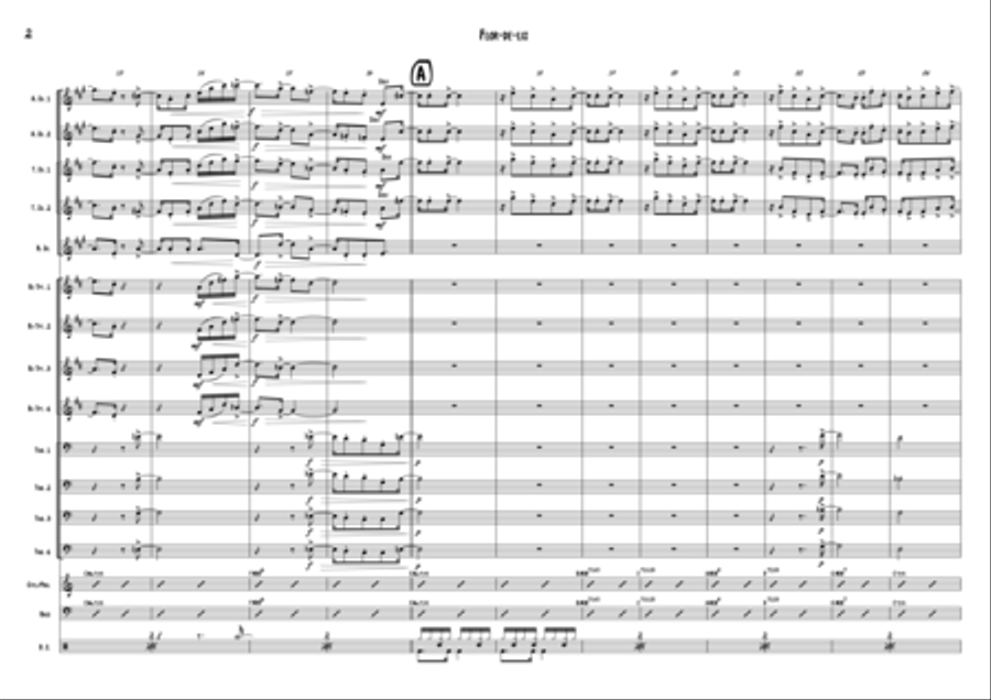 Flor De Lis (upside Down) Jazz Ensemble scores gallery preview page 3