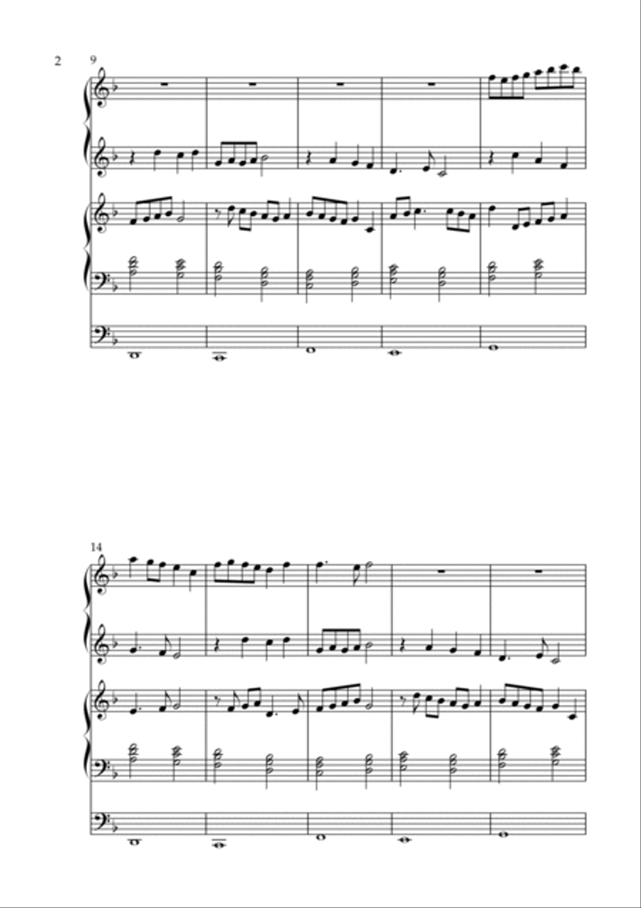 Meditation on Bachofen, Op. 219 (Organ Duet) by Vidas Pinkevicius Organ Solo scores gallery preview page 2