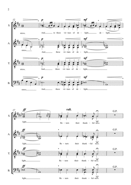 Mercy Pity Peace Love (SATB choir) image number null