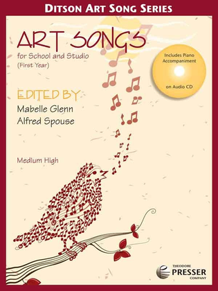 Book cover for Art Songs for School and Studio, First Year Medium High Voice - CD only