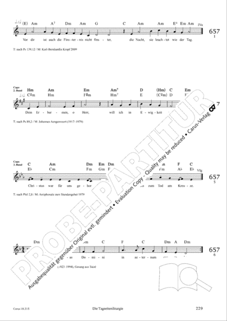 Gitarrenbuch zum Gotteslob Guitar scores gallery preview page 213