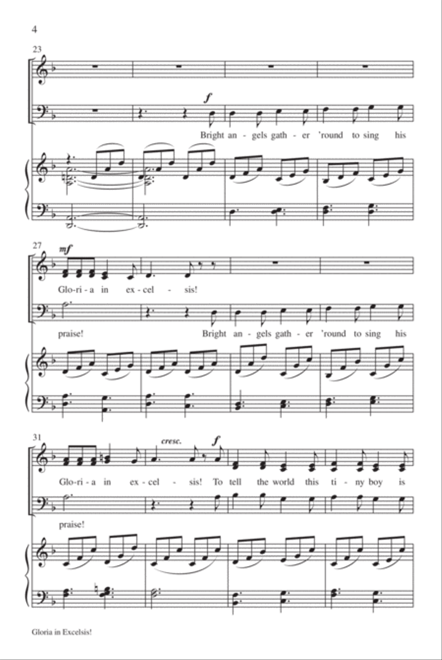 Gloria in Excelsis! 4-Part scores gallery preview page 5