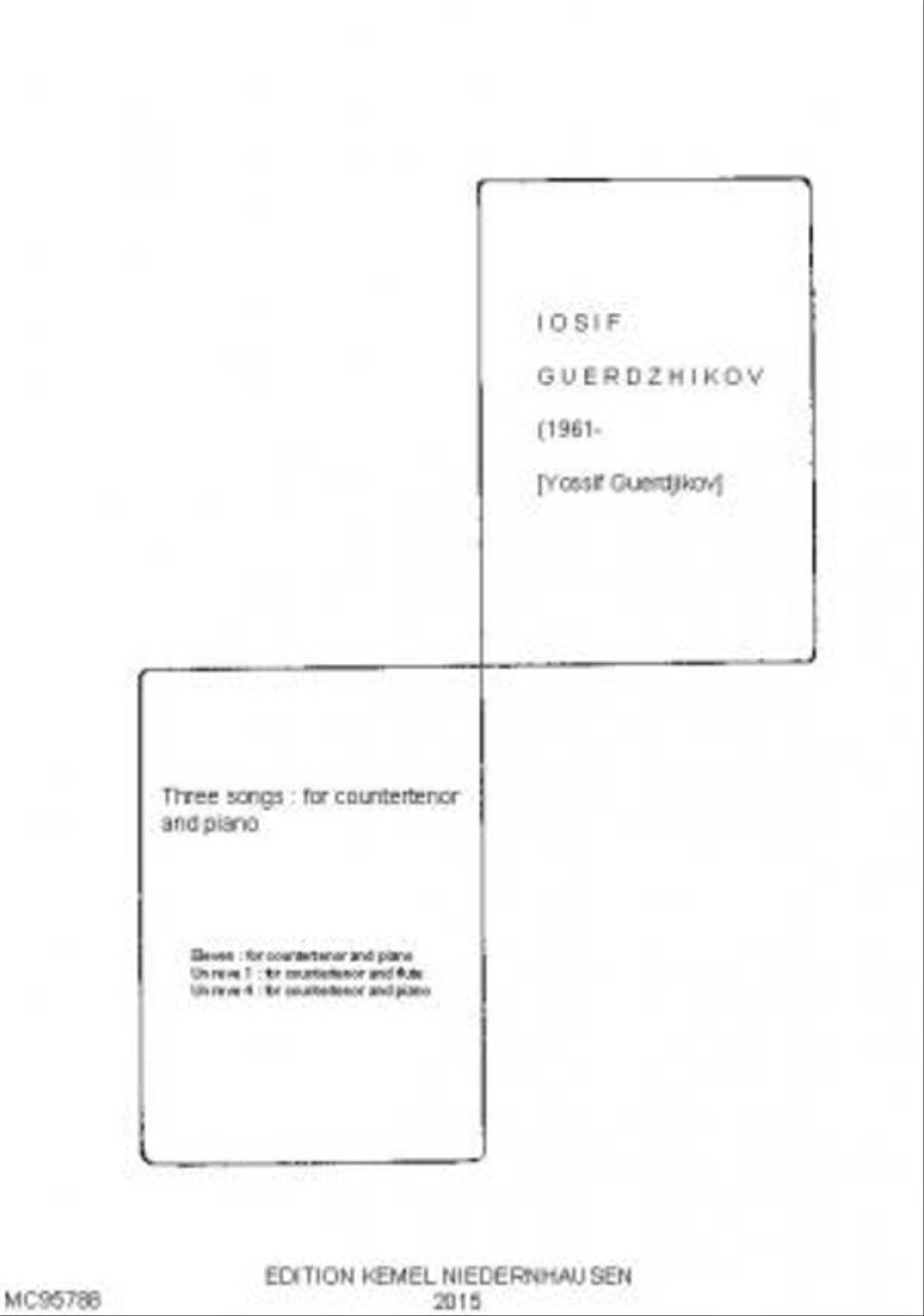 Three songs Voice Solo scores gallery preview page 1