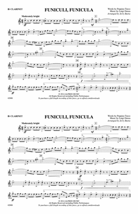 Funiculi, Funicula: 1st B-flat Clarinet