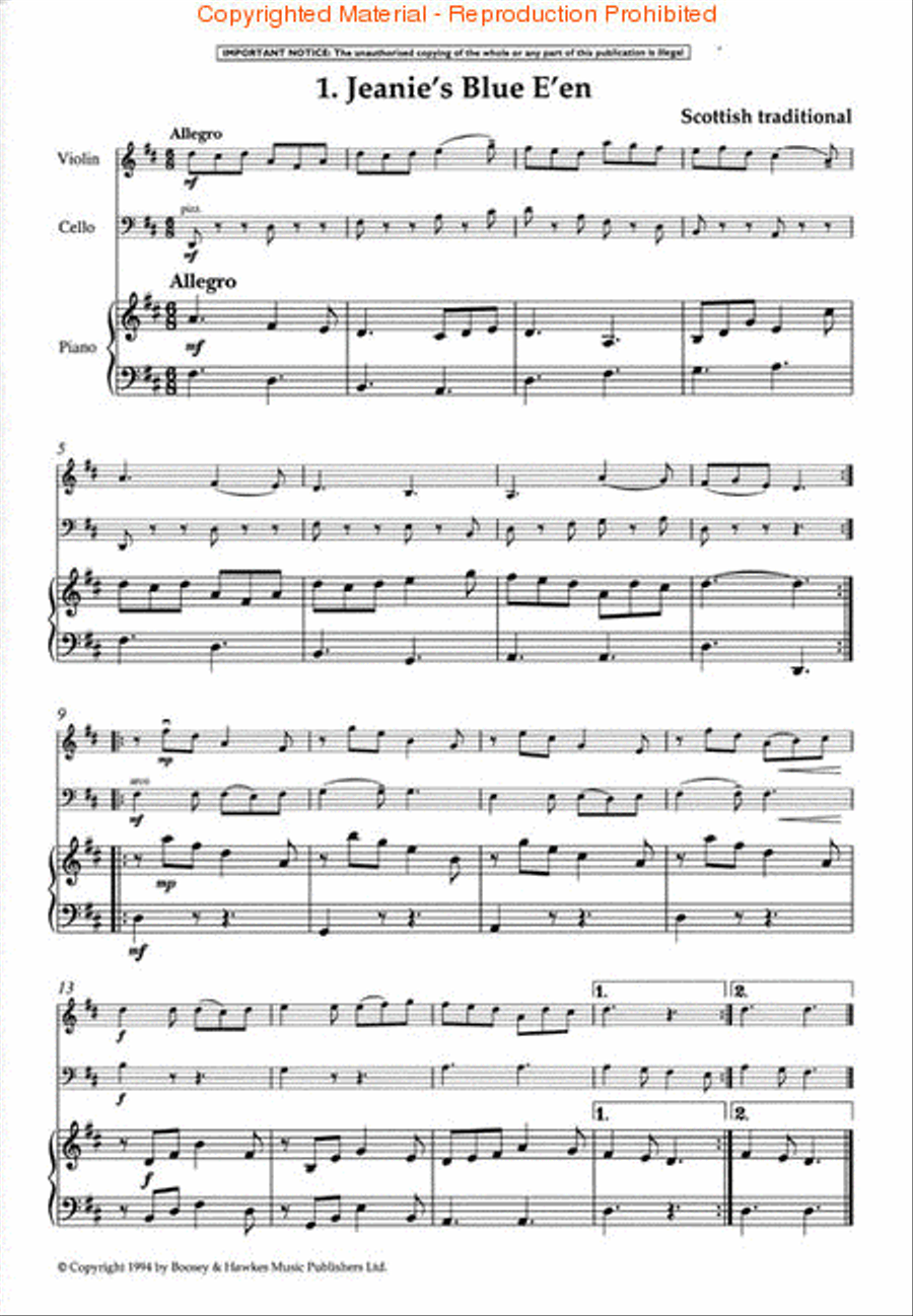 Tunes for My Piano Trio 1 Piano Trio scores gallery preview page 2