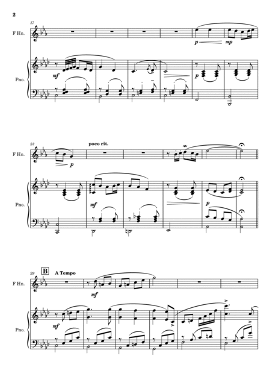 Chanson de Matin Horn scores gallery preview page 2