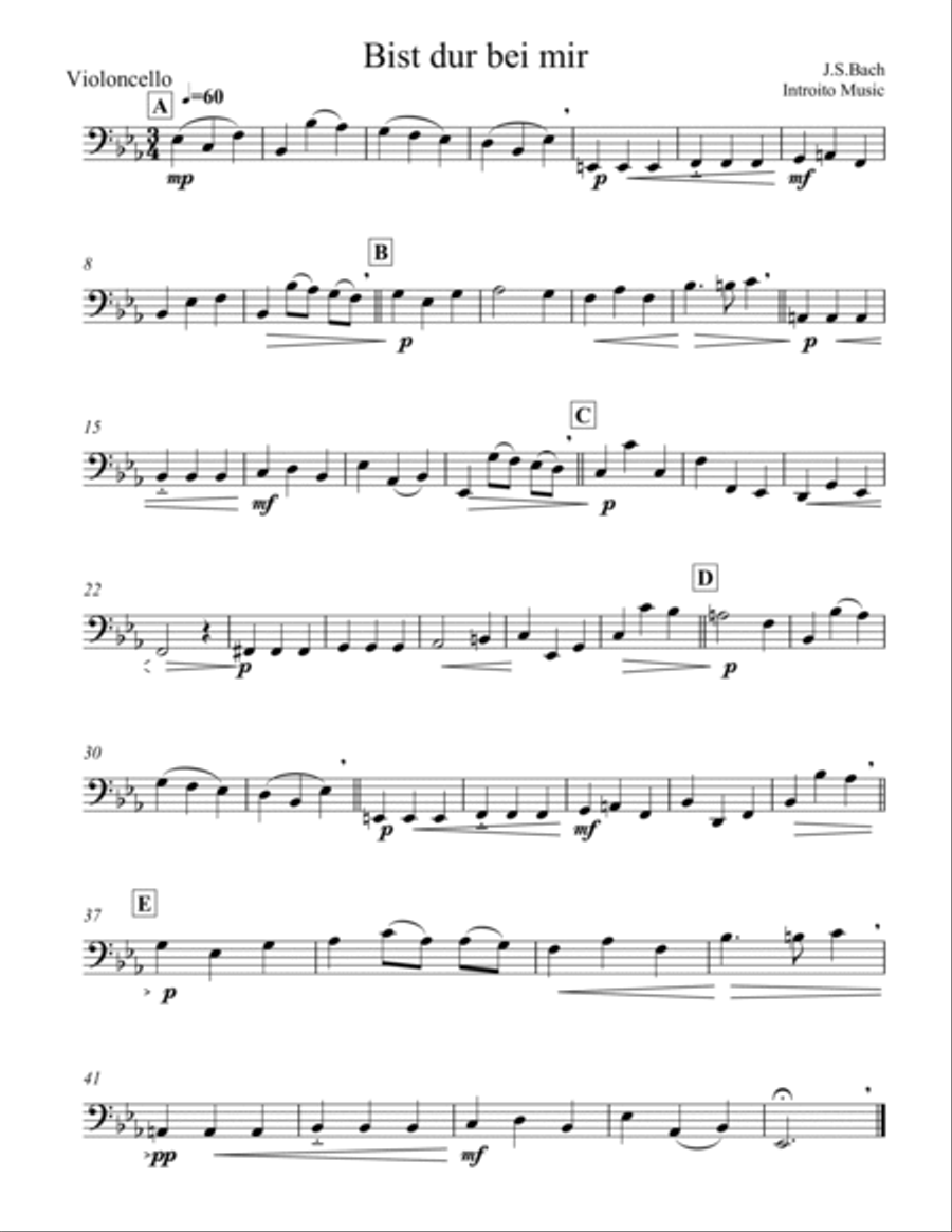 Bist dur bei mir Bist dur bei mir String Quartet scores gallery preview page 4