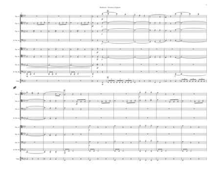 Overture to Egmont, Op. 84 for 8-part Trombone Ensemble image number null
