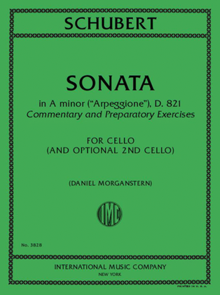 Book cover for Sonata In A Minor (Arpeggione), D. 821, Commentary And Preparatory Exercises