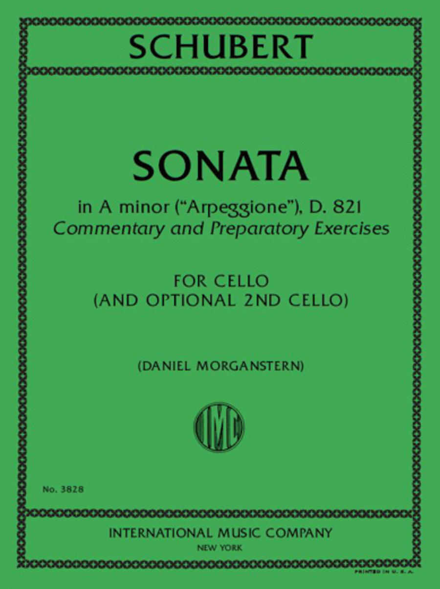 Sonata In A Minor (Arpeggione), D. 821, Commentary And Preparatory Exercises