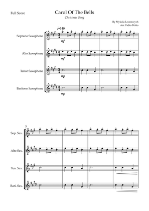 Carol Of The Bells (Christmas Song) for Saxophone Quartet